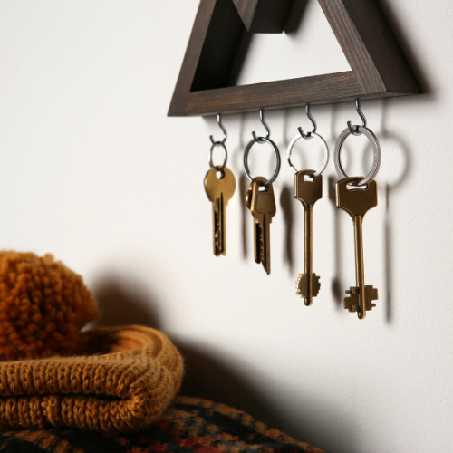 Keys hanging up on the wall